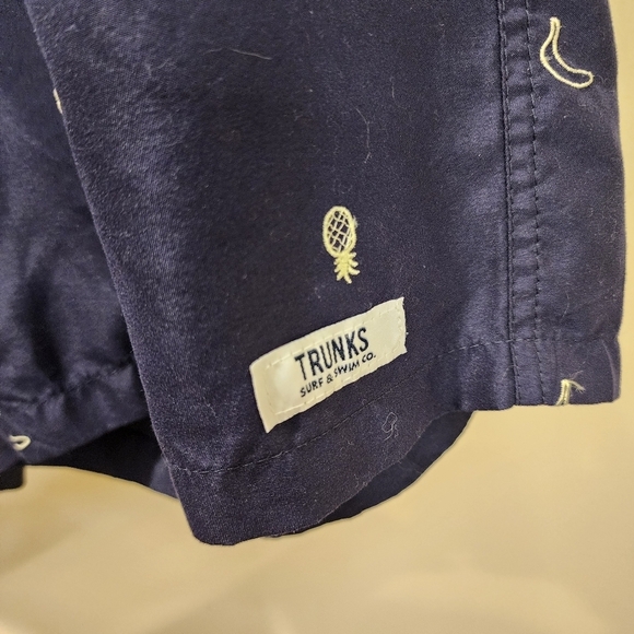 Trunks Surf and Swim Co. Nave Blur banana pinapple print swimmer short M - Picture 9 of 11